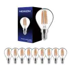 Voordeelpak 10x Noxion Lucent Lustre LED E14 Kogel Filament Helder 4.5W 470lm - 827 Zeer Warm Wit | Dimbaar - Vervangt 40W